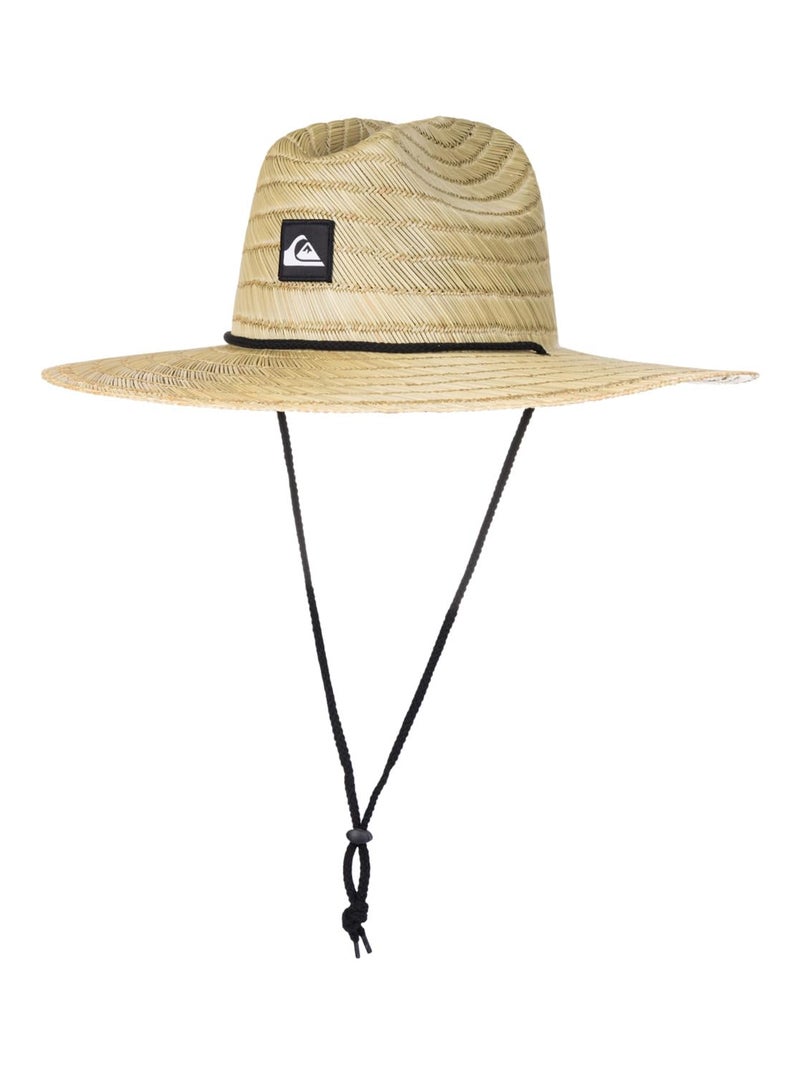 Quiksilver mens Pierside Straw Lifeguard Beach Straw Sun Hat, Natural/Black, Small-Medium US - Image 1
