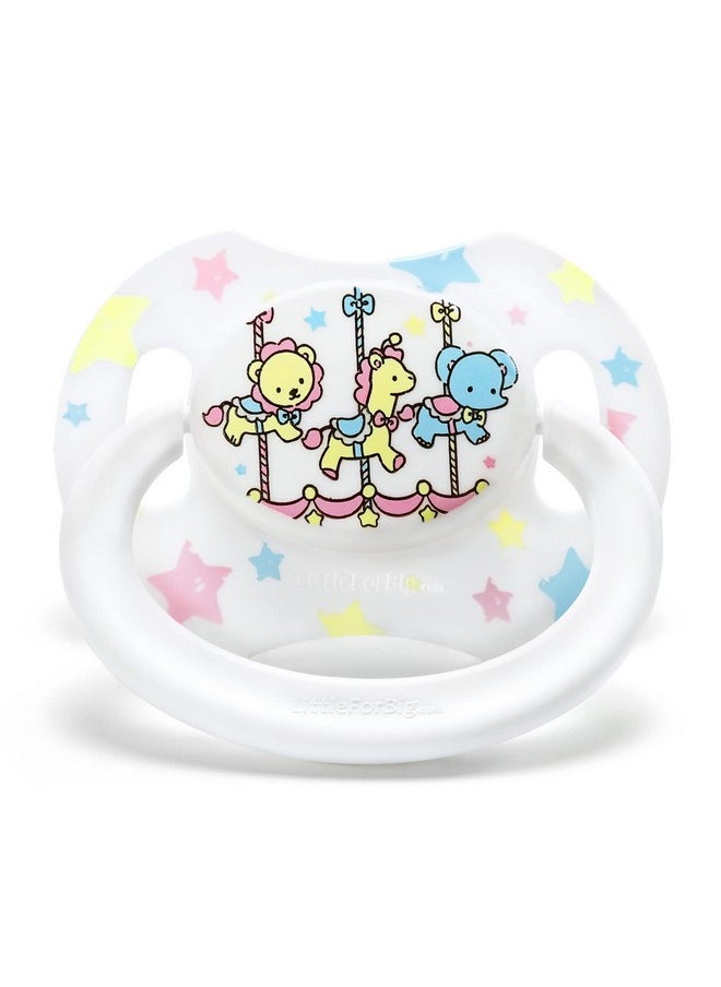 Littleforbig Bigshield Generationii Adult Sized Pacifier White Little Circus Carousel Pattern  - Image 2