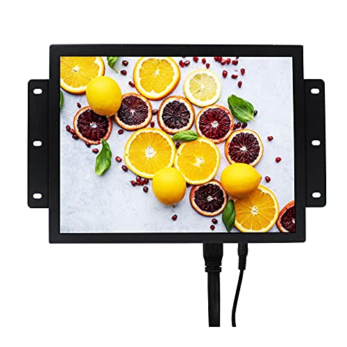VSDISPLAY 12.1" 12.1 Inch 800x600 700nit TFT Industrial Monitor VS121ZJ01 with DVI VGA Port, Built-in Dual Speakers,Metal Shell with Bracket - Image 1