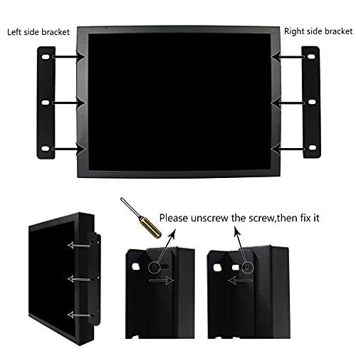 VSDISPLAY 12.1" 12.1 Inch 800x600 700nit TFT Industrial Monitor VS121ZJ01 with DVI VGA Port, Built-in Dual Speakers,Metal Shell with Bracket - Image 5
