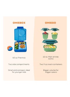 Omielife OmieBox Kids Bento Box with Insulated Thermos-Meadow  - Image 4
