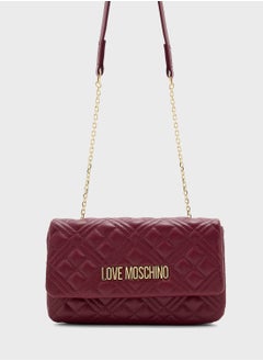 Love Moschino Chain Detailed Flap Over Clutche  - Image 1