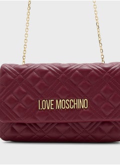Love Moschino Chain Detailed Flap Over Clutche  - Image 4