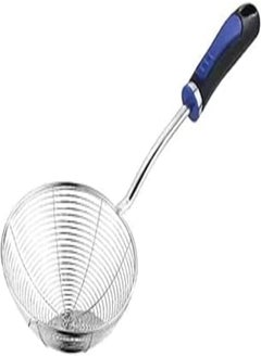 Stainless Steel Wire Skimmer, Food Strainer for Pasta, Spaghetti, Noodles, French Fries and Dumplings - Oil Filter - Food Scoop (Small)