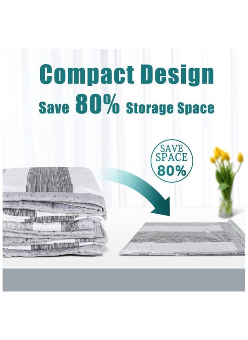 MODANOIR Modanoir 10PCS Vacuum Storage Bags, Space Saver Bags with hand Pump, Reusable Vacuum Seal Storage Bags for Bedding, Clothes, Curtains, Pillows (3 x Jumbo, 3 x Large, 4 x Medium)  - Image 3