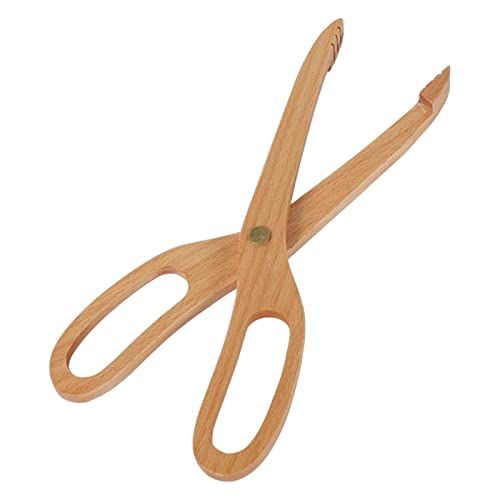 CALANDIS Wooden Kitchen Tongs Nonstick Salad Server Heat Resistant for Cooking Baking - Image 4