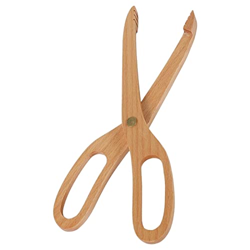 CALANDIS Wooden Kitchen Tongs Nonstick Salad Server Heat Resistant for Cooking Baking - Image 3