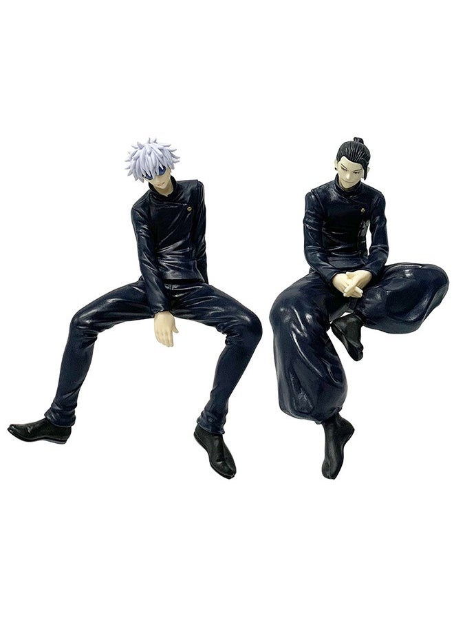 Generic 2Pcs Anime Figures, JJK Figures, Geto Suguru/Gojo Satoru Anime Noodle Stopper Figures, PVC Model Statue Desk Ornament Gift  - Image 1