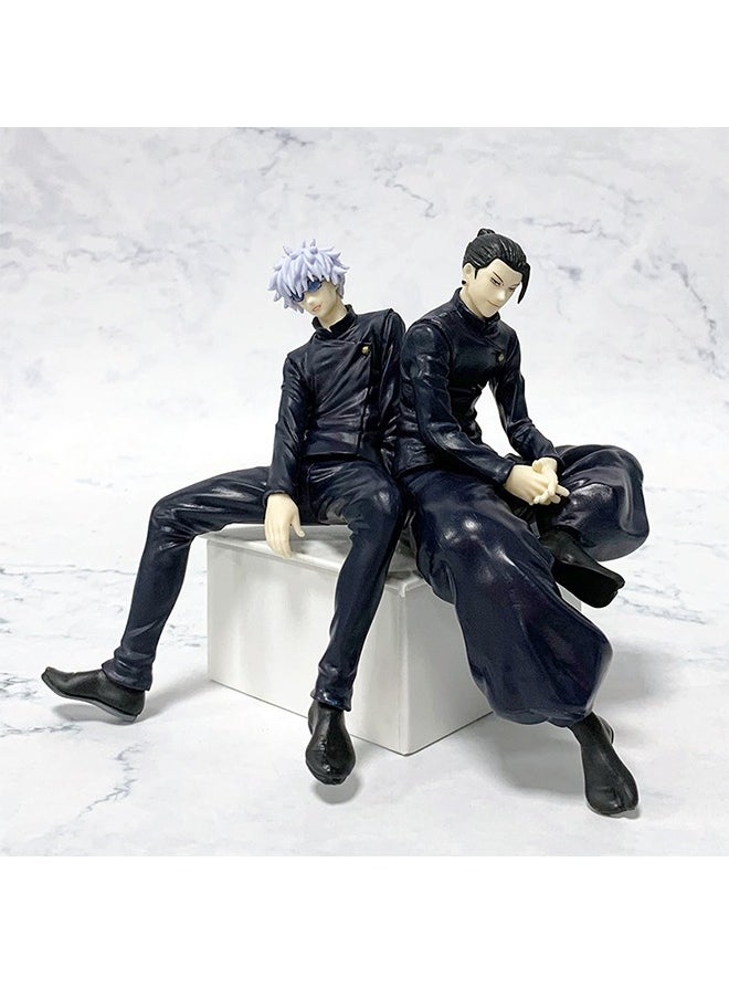Generic 2Pcs Anime Figures, JJK Figures, Geto Suguru/Gojo Satoru Anime Noodle Stopper Figures, PVC Model Statue Desk Ornament Gift  - Image 2