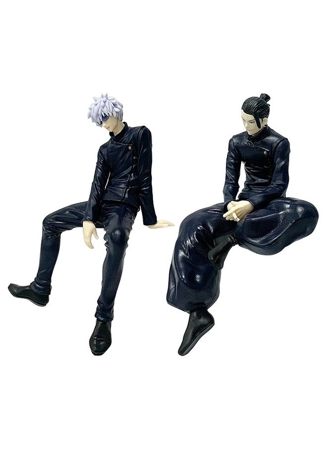 Generic 2Pcs Anime Figures, JJK Figures, Geto Suguru/Gojo Satoru Anime Noodle Stopper Figures, PVC Model Statue Desk Ornament Gift  - Image 3