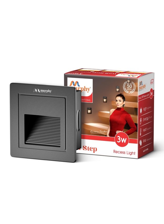 Murphy 3W Wall Step Conceal Light Outdoor and Indoor LED Foot Light with Aluminium IP65 Grade Waterproof Body : Warm White, Pack of 1 - Image 1