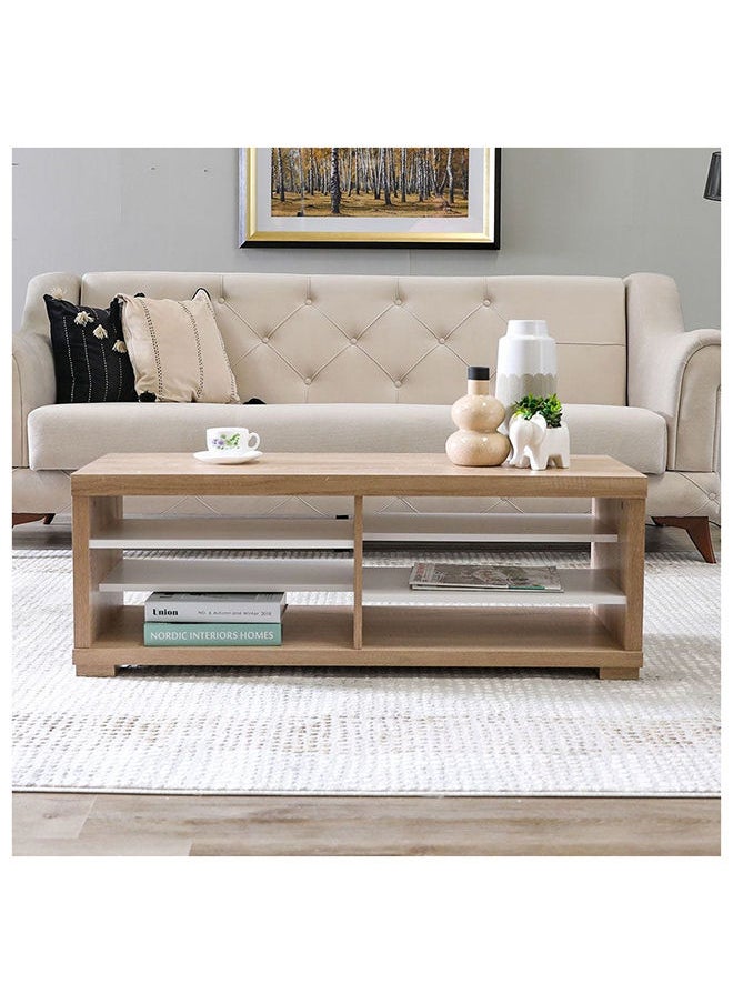DANUBE HOME Lilo Coffee Table Multifunctional Living Room Desk Space Saving Center Table Modern Design Furniture For Home Living Room L 110 x W 40 x H 40 cm Sonoma Oak  - Image 1