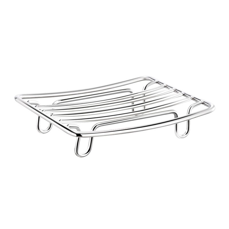 Stainless Steel Wire Bar Soap Dish Draining Sponge Holder Countertop Soap Stand for Shower Bathtub Kitchen