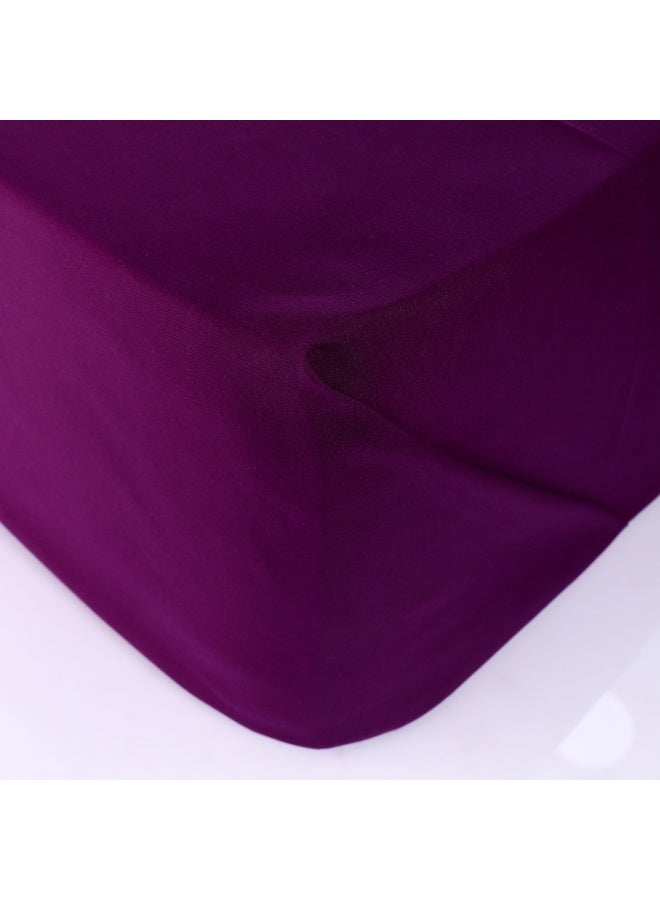 Tiba, Flat Microfiber Plain & printed bed sheet set,6 Pcs (Purple maze design) 220*240 cm - Image 4