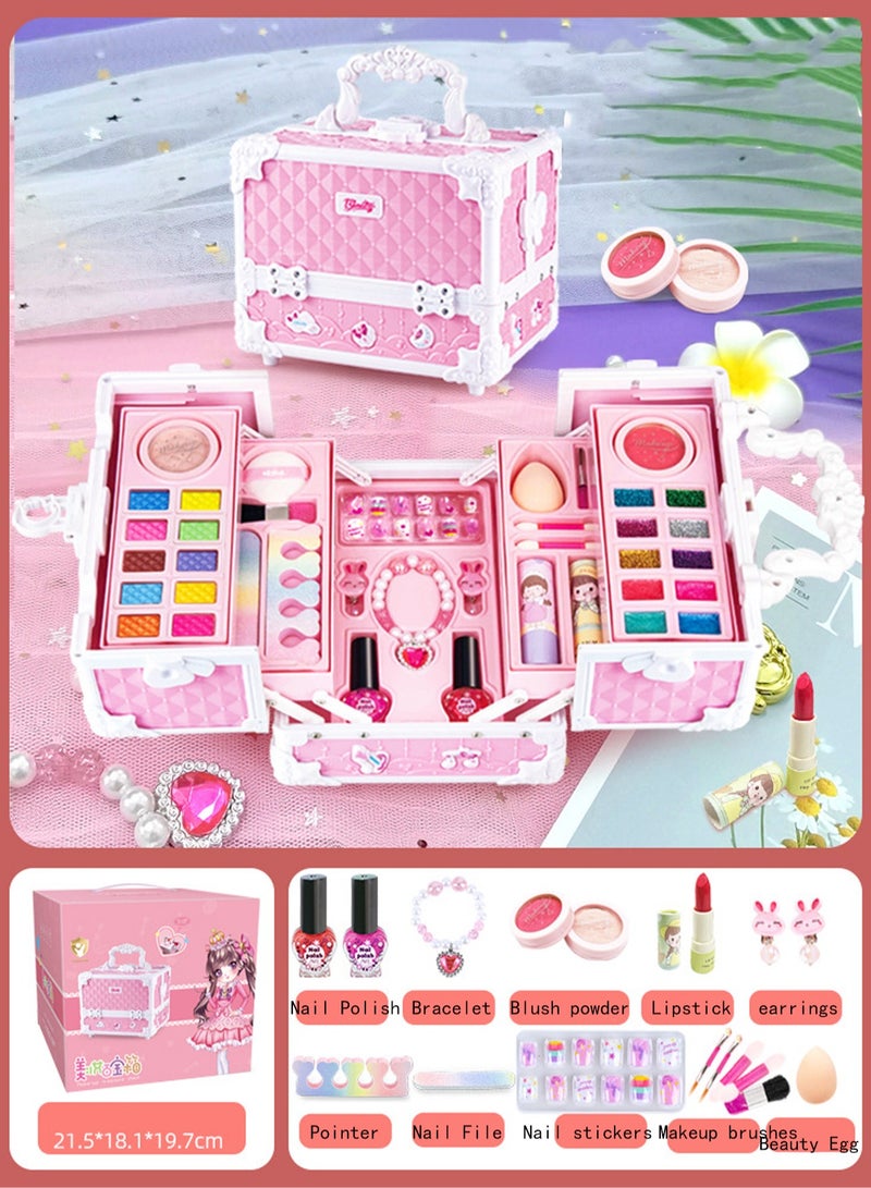 Treasure Box Large Set Beauty Box, Washable Non-Toxic Children'S Makeup Toys, Dress-Up Games, Holiday Gifts, Suitable For 4 Years Old And Above - Image 2