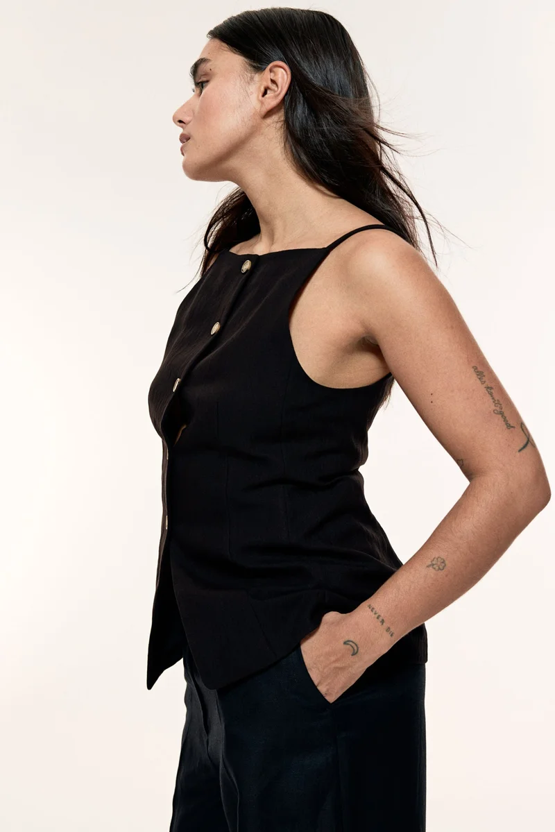 اتش اند ام Tapered-waist waistcoat