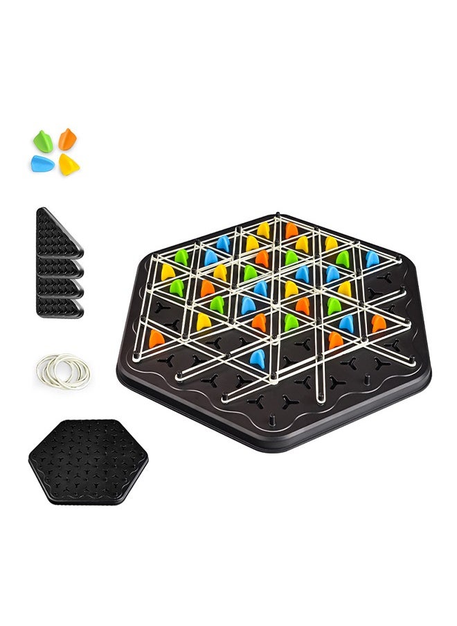 null - Chain Triangle Chess Game, Triggle Rubber Band Game, Triangle Chain Chess Game Set, Strategy Board Games, Famliy Night Games for Kids and Adults, 2 to 4 Players - Image 1