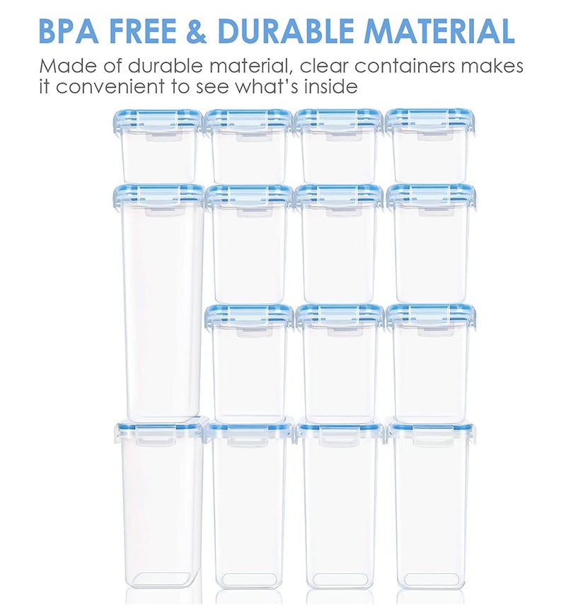 ENTITY Airtight Food Storage Container Set for Fridge, BPA Free Plastic Container Dry Food Storage Container (Set of 15 Container) - Image 4