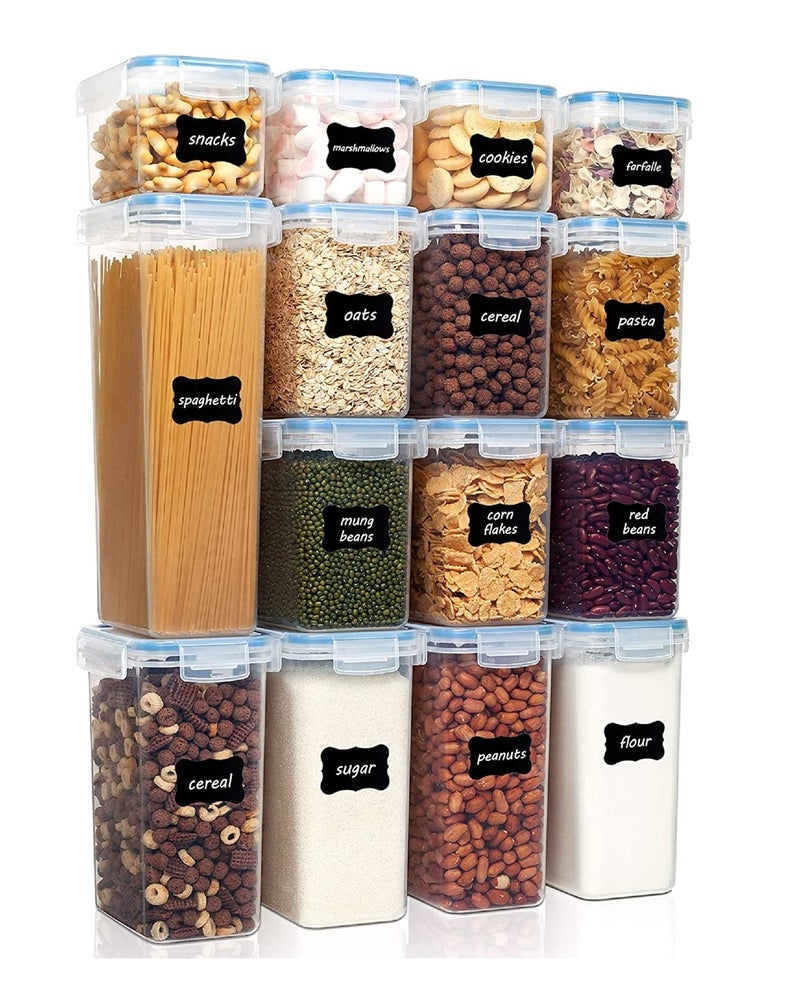 ENTITY Airtight Food Storage Container Set for Fridge, BPA Free Plastic Container Dry Food Storage Container (Set of 15 Container) - Image 1