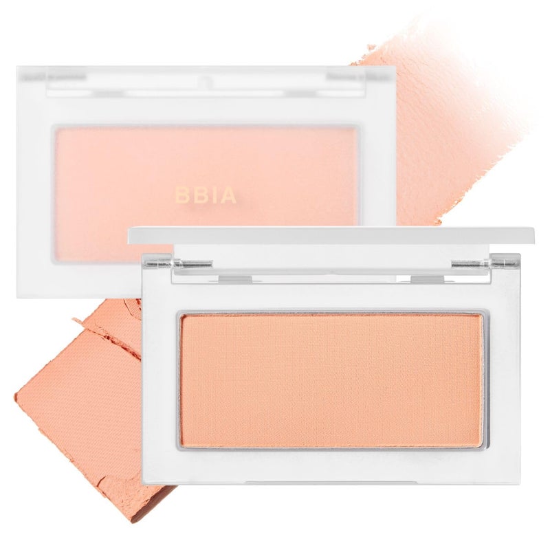 BBI@ BBIA BBIA Ready To Wear Powder Cheek Blush 3 Color  Buildable  Blendable Soft Blush for Cheeks Matte  Shimmery Finish Lightweight LongLasting Vegan Korea Face Makeup 019oz 03 POWDER APRICOT
