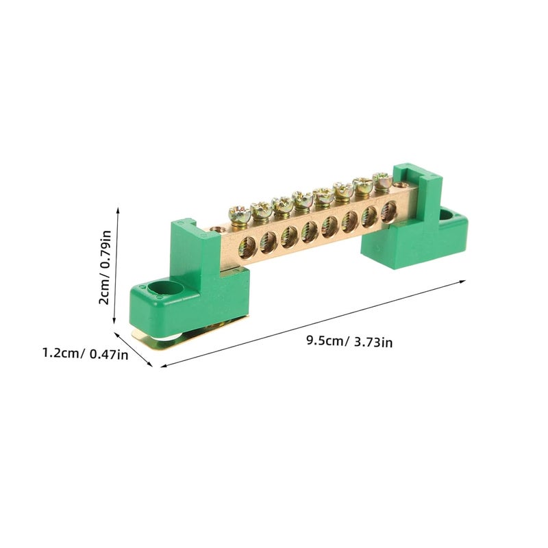 قطعتان من قضيب التأريض النحاسي مع 12 موضعًا للمحطات الطرفية لصندوق توزيع اللوحة الكهربائية - Image 3