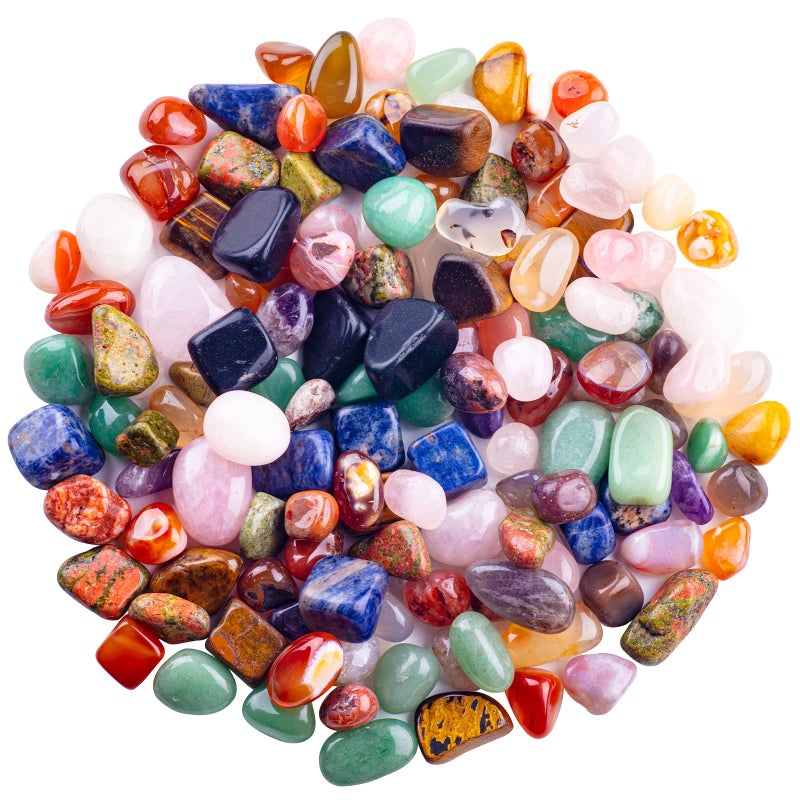 UU UNIHOM 3lbs Tumbled Crystals Bulk Polished Rocks Stones Healing Crystals and Stones for Tumbling,Assorted Crystals Gemstone for Jewelry Making,Healing,Meditation,Spiritual and Decor.(15MM) - Image 2