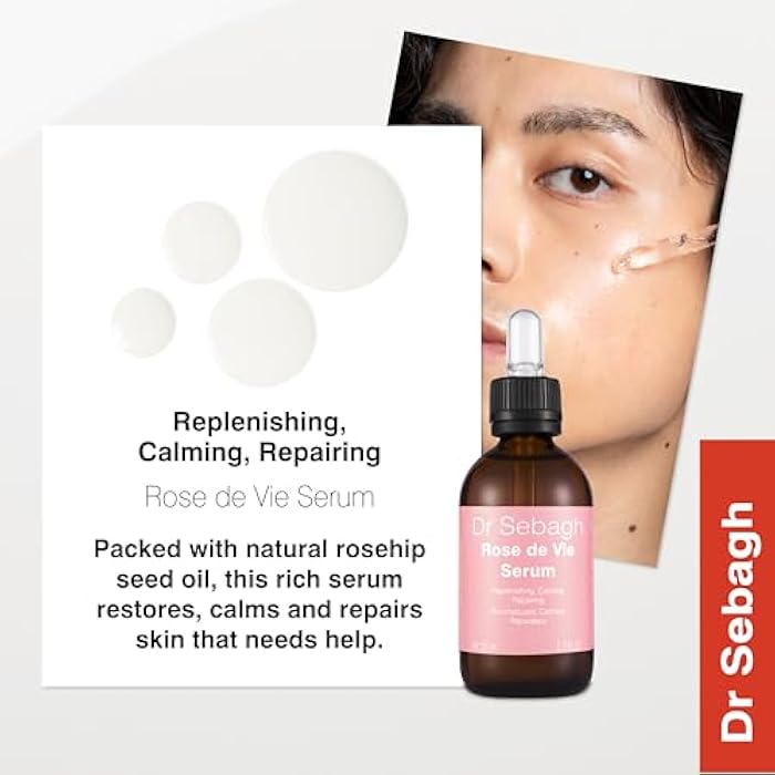 Dr. Sebagh Dr Sebagh Rose de Vie Serum - 1.7 fl oz - Award-Winning Nourishing Anti-Aging Formula - Use with Dry, Mature, or Sensitive Skin - Designed to Soothe Redness & Irritation - Regenerating & Invigorating - Image 5