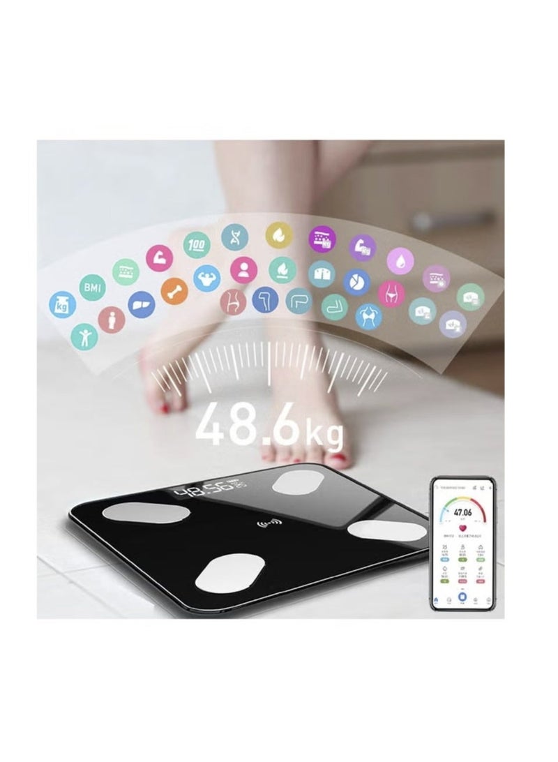 BMI Smart Bluetooth Body Weight Scale with APP – Ultra Slim, High Precision, Large Colored LED Display - Image 3