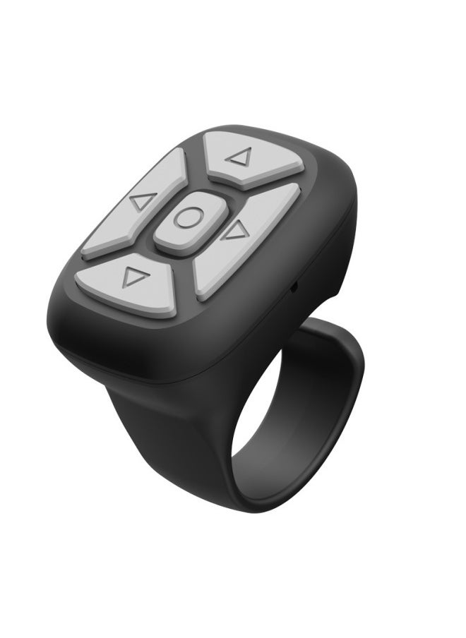 Generic - Shake Ring Remote Control Ring Bluetooth Remote Control Wireless Mobile Phone Camera Controller Lazy Remote Control Selfie-Color:Black - Image 1