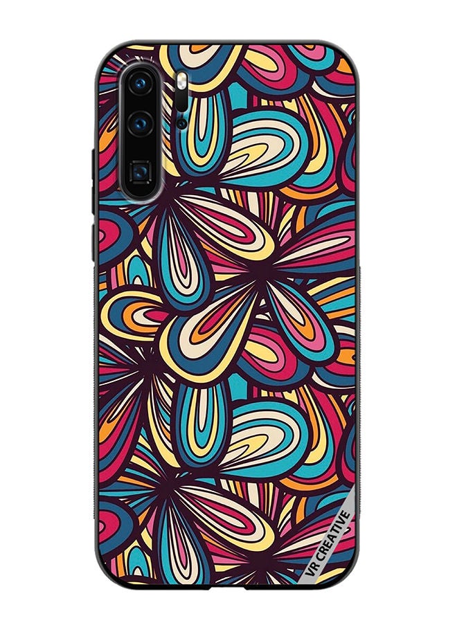 VR CREATIVE Protective Case Cover For Huawei P30 Pro Flower Abstract Design Multicolour - Image 1