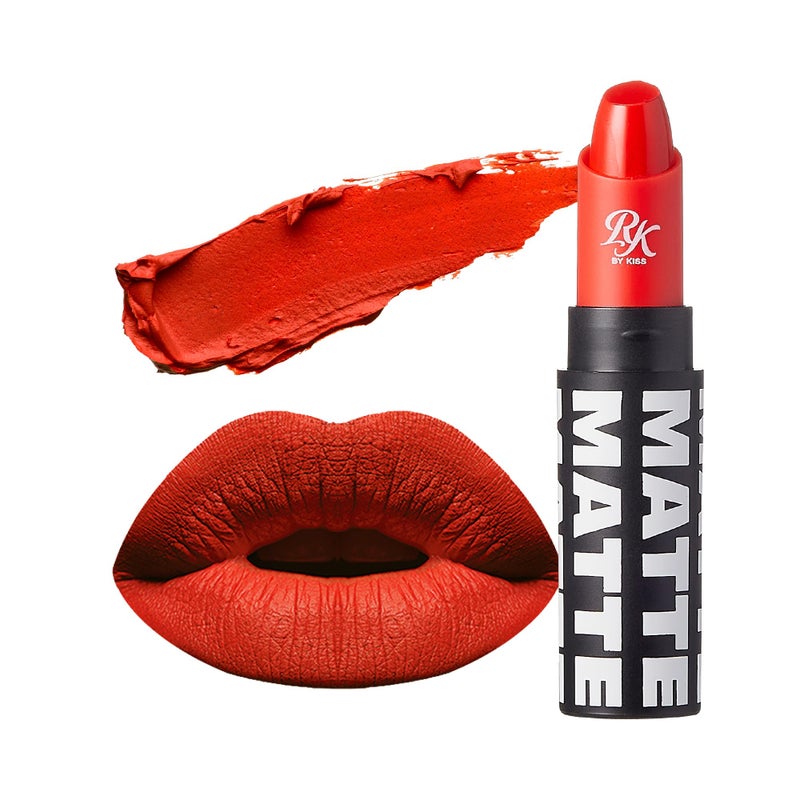 Ruby Kisses Lipstick Matte Finish LongLasting Highly Pigmented Smooth Apply Full Coverage Lip Color Makeup Extreme Coral