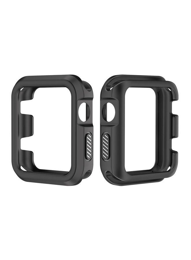 NIBEMINENT Protective Case Cover For Apple Watch 4/3/2/1 42mm Black - Image 1