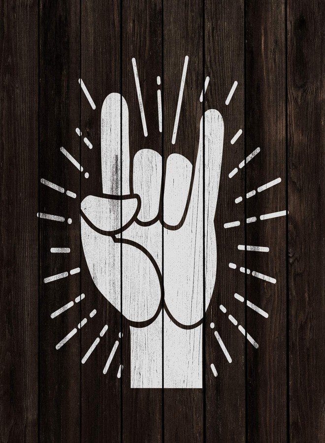 Stencil Revolution Rock Hand Stencil Template - Reusable Stencils for Painting in Small & Large Sizes - Image 4