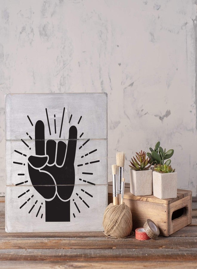 Stencil Revolution Rock Hand Stencil Template - Reusable Stencils for Painting in Small & Large Sizes - Image 3
