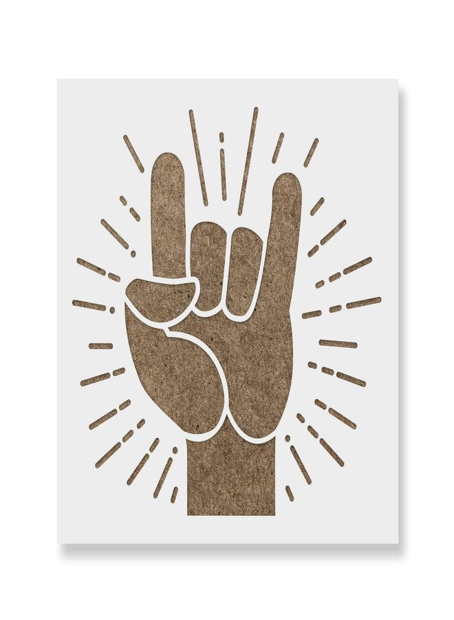 Stencil Revolution Rock Hand Stencil Template - Reusable Stencils for Painting in Small & Large Sizes - Image 1
