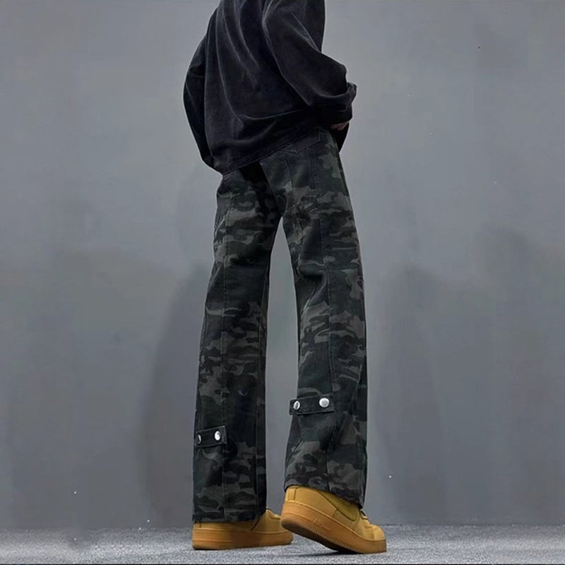 Unisex Classic Denim Jeans Loose Fit Daily Outdoor Wear - Image 3