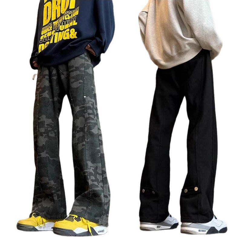 Unisex Classic Denim Jeans Loose Fit Daily Outdoor Wear - Image 5