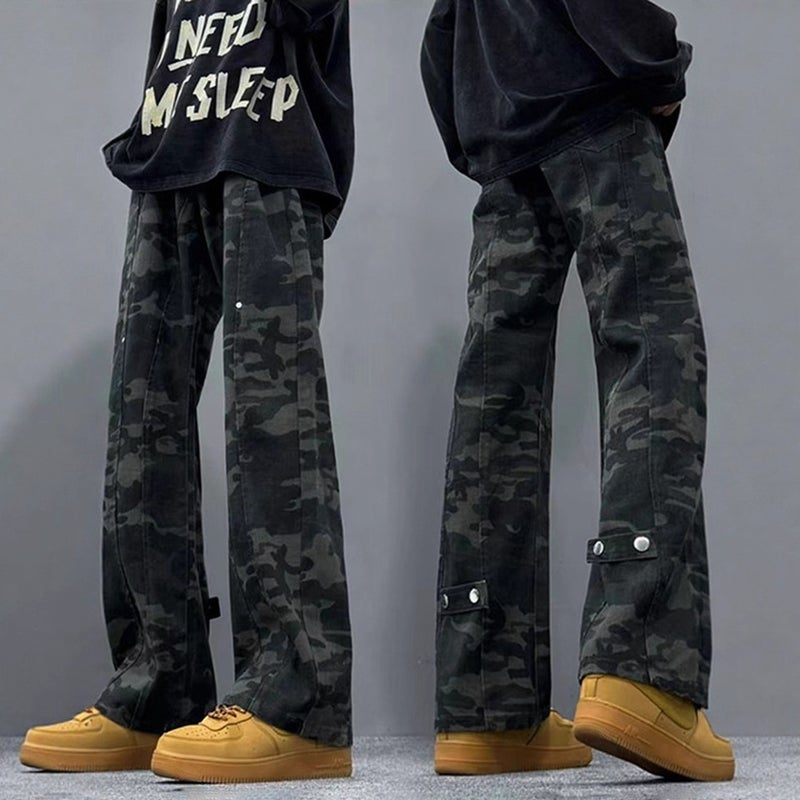 Unisex Classic Denim Jeans Loose Fit Daily Outdoor Wear - Image 1