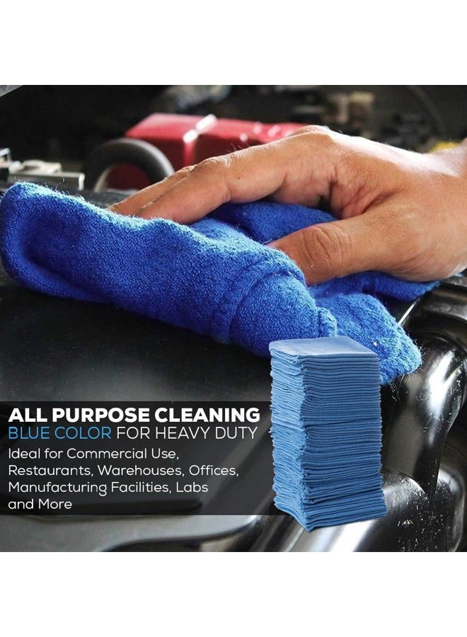 Simpli-Magic 79184 Shop Towels 14"x12", 50 Pack,Cotton, Blue - Image 3