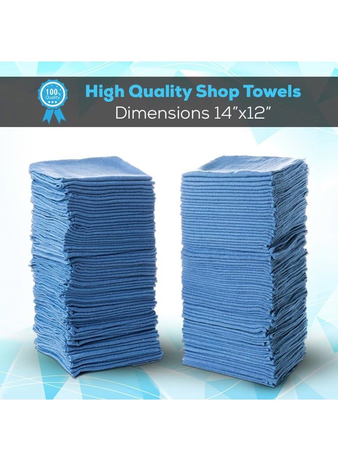 Simpli-Magic 79184 Shop Towels 14"x12", 50 Pack,Cotton, Blue - Image 2