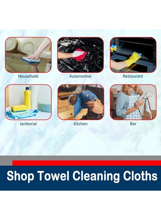 Simpli-Magic 79184 Shop Towels 14"x12", 50 Pack,Cotton, Blue - Image 4