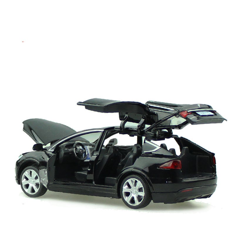 Baosilun Six-Door Sports Car Pull-Back Sound And Light Toy Car Gull Wing Door Metal Car 6610 Bulk Tesla - Image 1