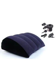 Generic Inflatable Wedge Pillow Bed Wedges and amp Body Positioners Pillow Traveling Pillow Body Position Cushion Leg Positioner Pillow Surface Flocking for Sleeping Traveling Yoga with Household Air Pump  - Image 1