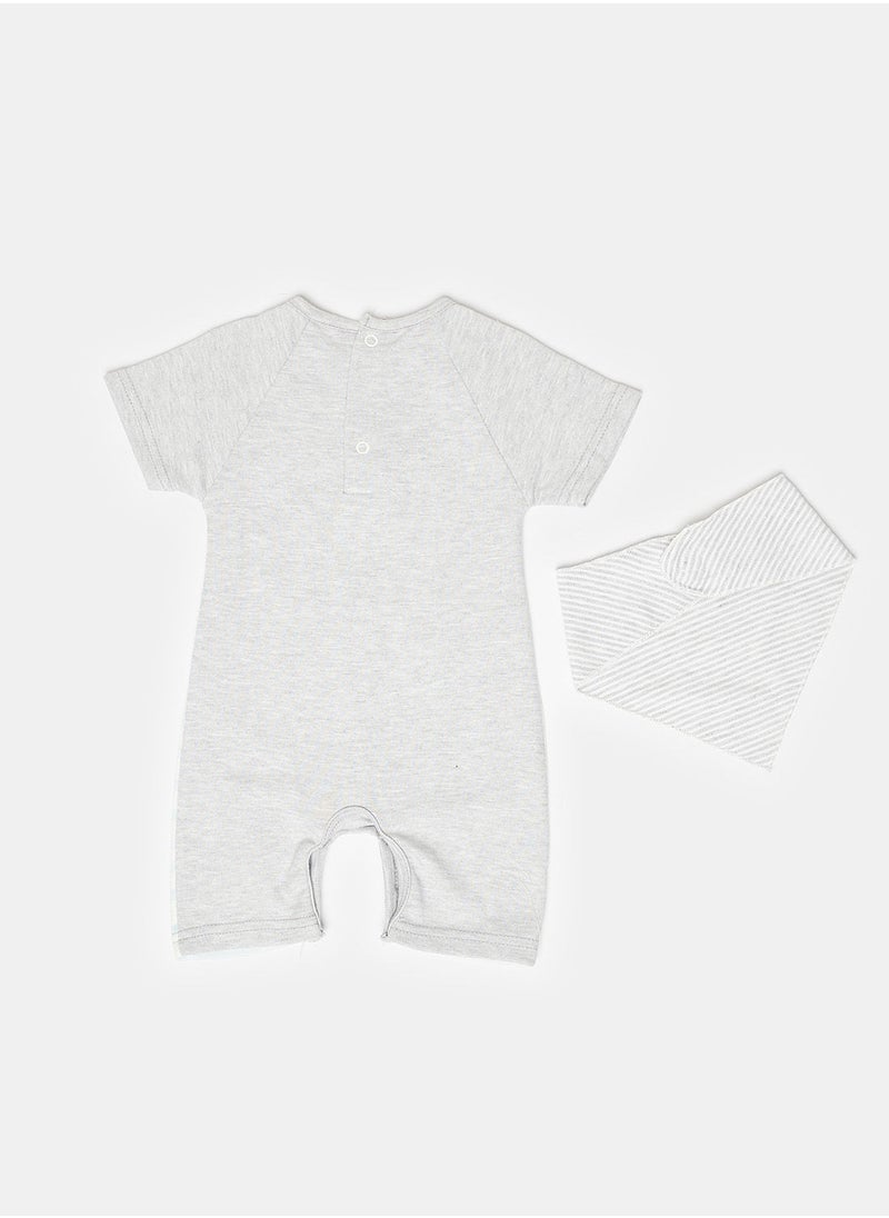 Berceau - Pop up playsuit Grey for Baby Boy - Image 1