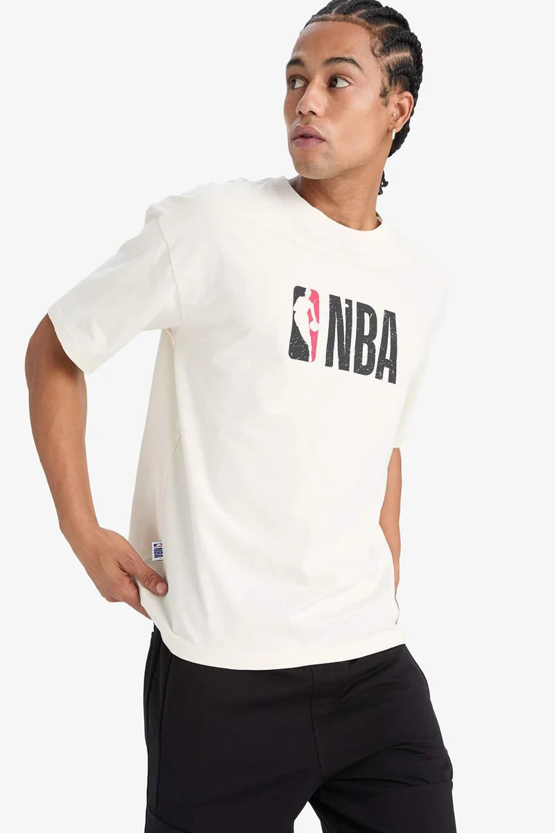 ديفاكتو DeFactoFit NBA Wordmark Oversize Fit T-Shirt