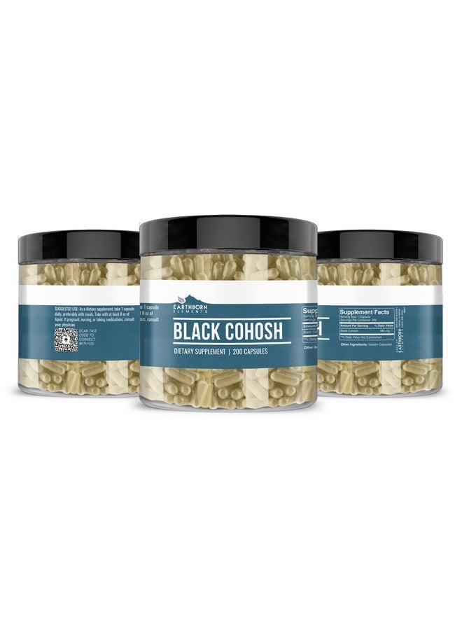 earthborn elements Black Cohosh 200 Capsules Pure & Undiluted No Additives - Image 3