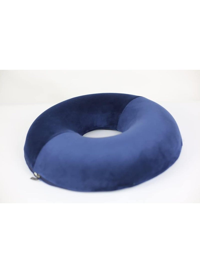 Hemorrhoid Seat Cushion - American Memory Foam for Hemorrhoids and Lower Back Pain, Round Shape for Office Chair, Home, and Car, Blue - Image 2