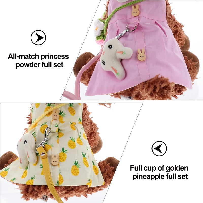 2 Sets Pet Clothes and Lovely Hat and Bag with Decoration - Image 2