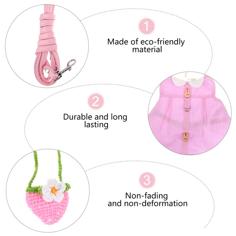2 Sets Pet Clothes and Lovely Hat and Bag with Decoration - Image 3
