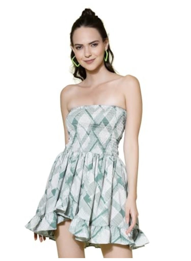 Oomph! فستان قصير مطرز للنساء بتصميم غربي رائع! - Image 1